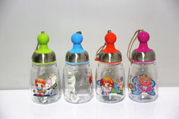 PC cartoon water bottle,plastic handy cup,food grade gift bottle,children bottle