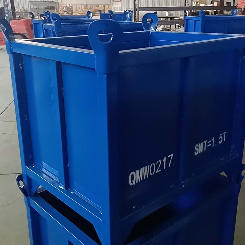 Heavy Duty Material Handling Storage Steel Pallet Box Warehouse Storage Cage