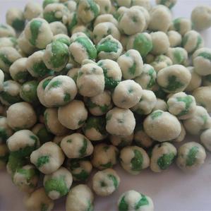 China Garlic Sweet Spicy Green Pea Snack Wheat Flour Dried Roasted Peas wholesale