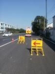 Liftable Aluminum 129kg Warning Mobile Vehicle Barrier Electrostatic spraying