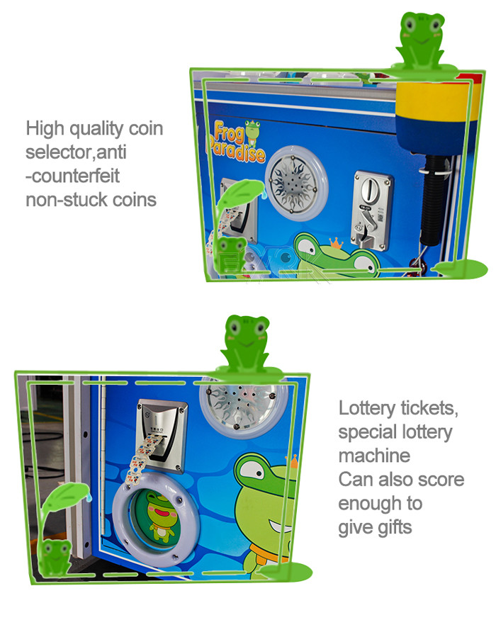 100W Whack A Mole Hitting Frog Machine Frog Paradise Hammer Game Machine