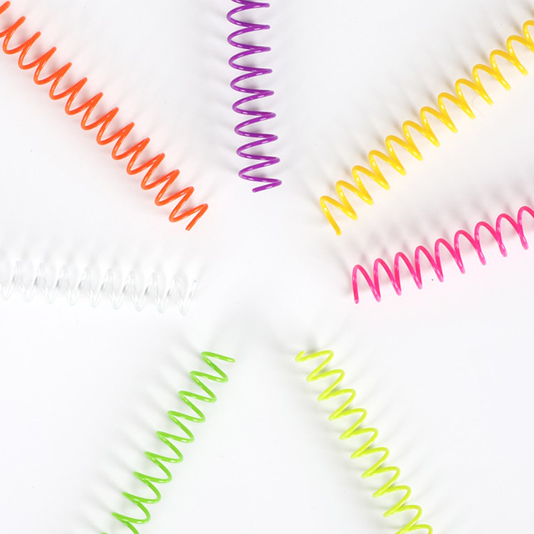 Green 36 Loops PVC Coil Binding Spiral Wires Single Loop Coils For Notebooks