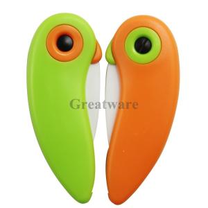 China Kitchen Owl Portable Mini Folding Ceramic Fruit Knife wholesale