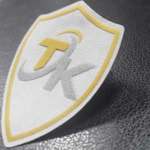 China Embossed Sticker 3D TPU Silicone Soft Heat Transfer Label Logo Iron On T Shirt wholesale