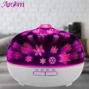 China 300ml 7 Color Changing 3D Glass Ultrasonic Diffuser wholesale