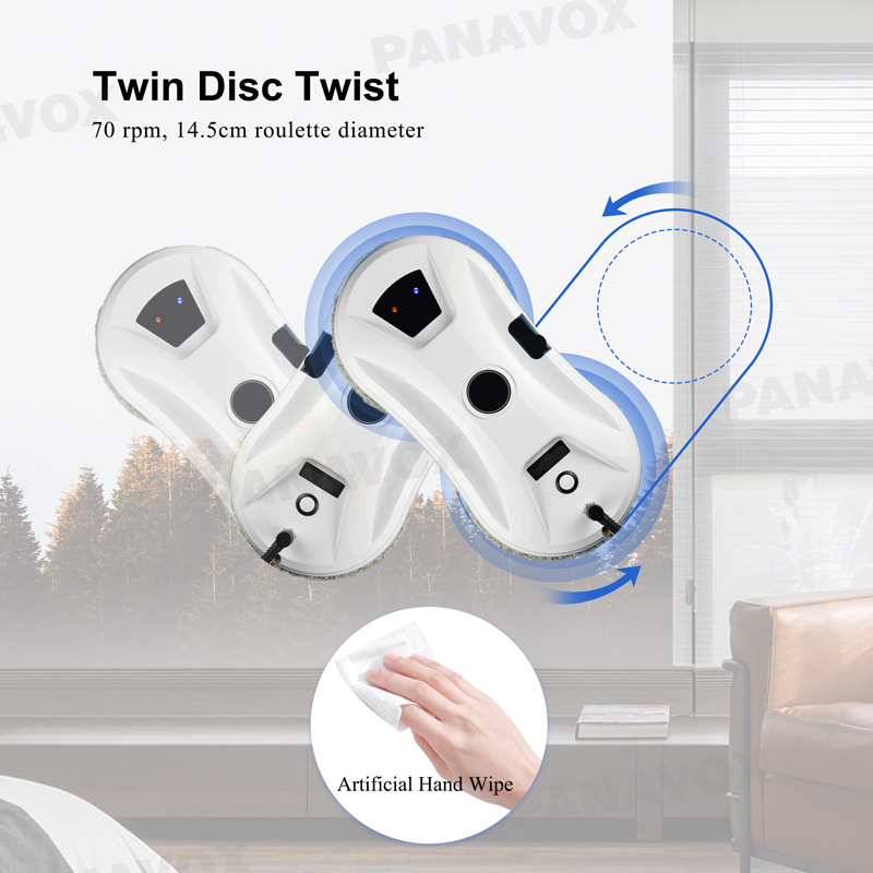 Robopower Window Cleaner High Rise Window Cleaning Robot with Infrared Remote Control