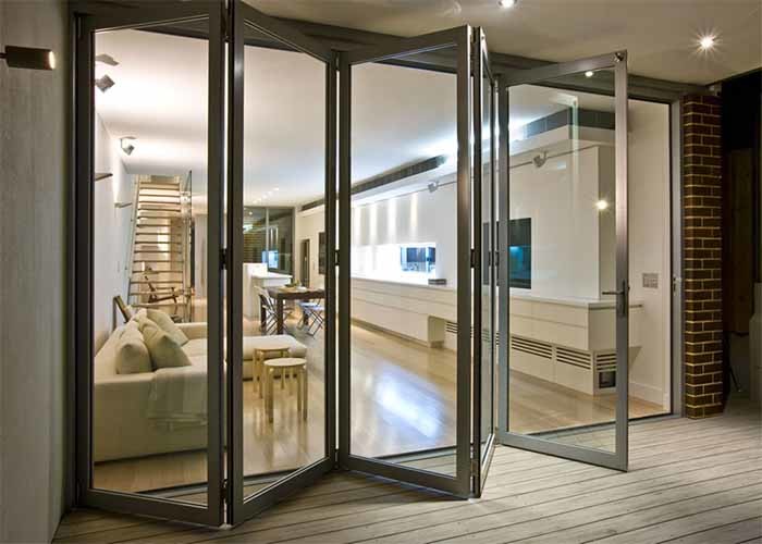 Mosquito Screen Aluminium Double Doors Customized Measurement Folding Opening