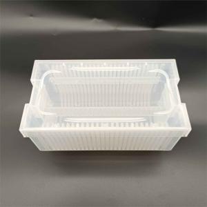 China Transparent Rectangle Wafer Carrier Box , 3 Inch Wafer Cassette Box wholesale