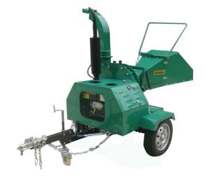 China Self Feeding Trailer Mounted Chipper , Diesel Engine 8 Wood Chipper wholesale