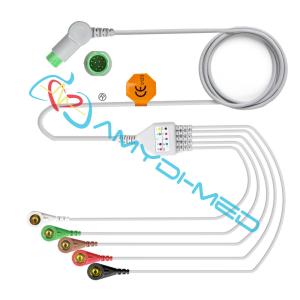 China 5 Leads ECG EKG Cables Compatible HP ECG Monitors wholesale