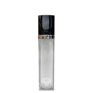 China Square Cosmetic Airless Pump Bottles 30ml Double Wall Aluminum wholesale