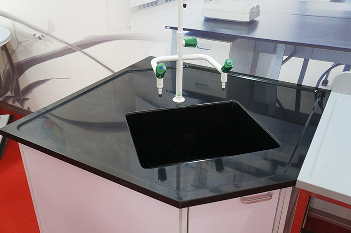University anti aging science lab island bench epoxy resin chemical resistant countertops