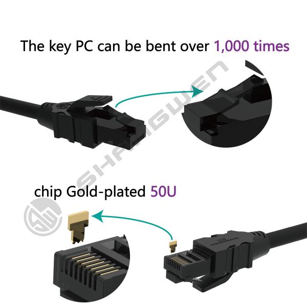 Cat6a 24awg UTP Cable PVC Jacket 4pair CE UL MultipleTwist 100% Oxygen-free Pure Copper Indoor Blue Black Ethernet Network