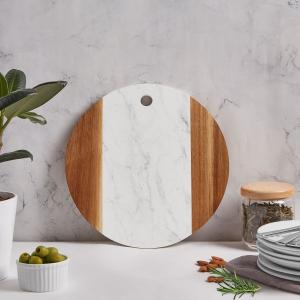 China Kitchen Tray Marble Acacia Wood Splicing Cutting board wholesale