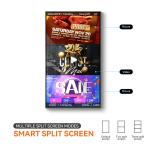 Aluminum 50 Inch Frameless Advertising Digital Signage Floor Standing Wall Mount