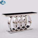 Heavy Base Luxury Modern Dining Tables Black Glass Top Dining Table L200xW100xH7