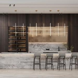 China Furniture Manufacturer Modern Design Marble Counter Top Kitchen Restaurant Cabinet Island With Storage wholesale
