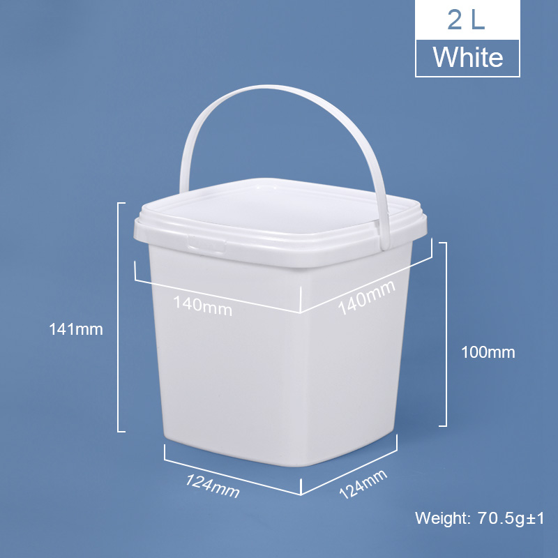 280ml 500ml 1L 2L Square Custom Printed Party Candy Popcorn Cookie Milk Honey Plastic Ice Bucket with Lid