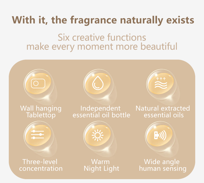 HOMEFISH Aroma Scent Essential Oil Diffusers Intelligent Fragrance Machine 40ml OEM ODM