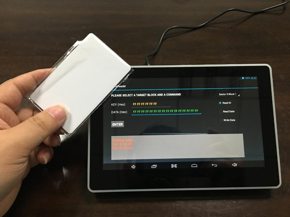7'' Inwall Mount Android 6.0 POE Tablet PC With NFC Reader LED Light For Conference Room Reservation