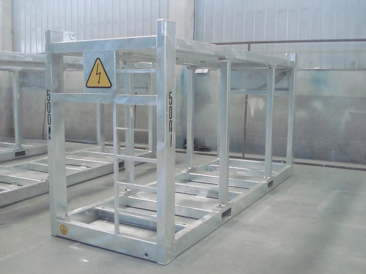 Steel or Plywood Floor 27ft DNV 2.7-1 Standard Heavy Duty Offshore Container Lifting Frame Skid Baskets