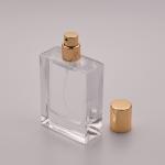50ml Flat Glass Perfume Bottle With Small Gold Cap