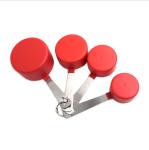 4Pcs Stainless Steel Handle Measuring Seasoning Liquid Plastic Measuring Cup