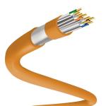 CAT8 FFTP Orange PVC Jacket Cable For 22AWG 40Gbps Data Center Cable