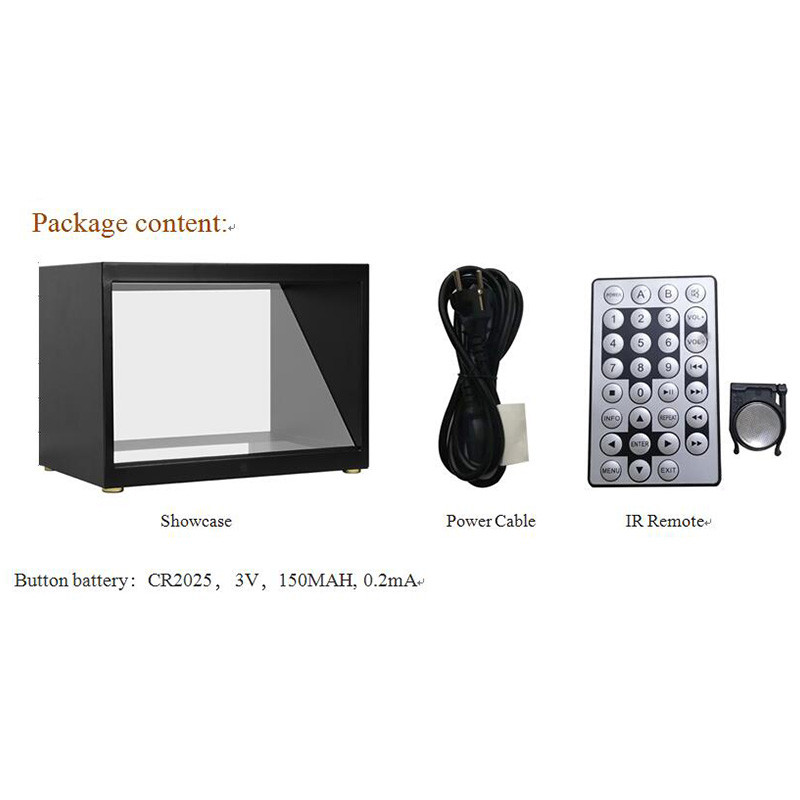 180 Degree Holo Cube 3D Hologram Showcase Display with Full HD Resolution and Adjustable Led Light