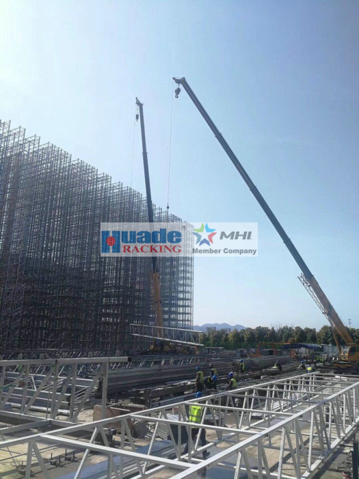 Customized Capacity Clad Rack Warehouse Rack Self Supporting Structure