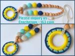 Necklace with amigurumi toy, Nursing necklace,Breastfeeding necklace, crochet