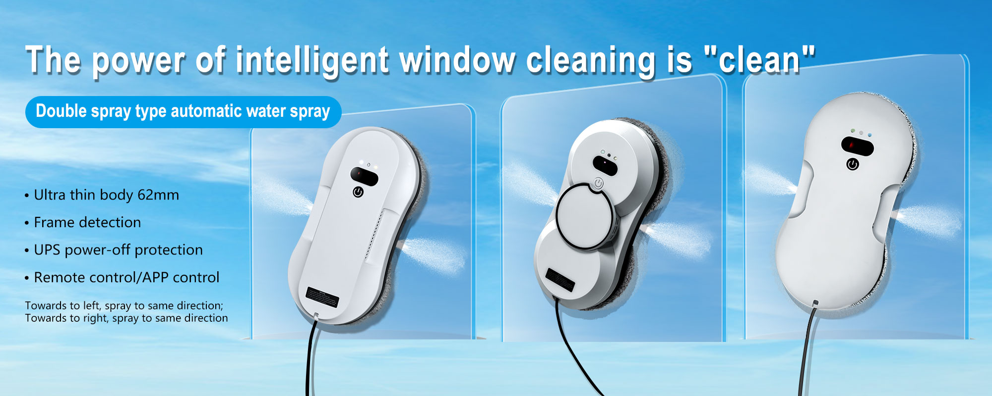 Wholesales HCR-01A Electric Window Cleaning Robot Vacuum Cleaner with 24V Voltage