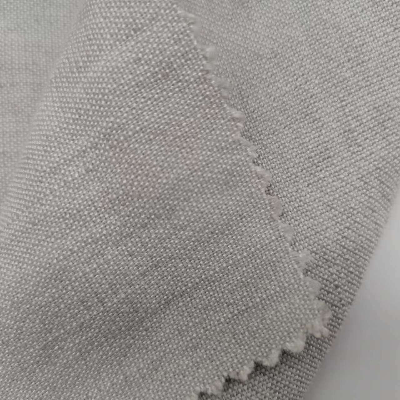 55% Linen 45% Bamboo Antibacterial Breathable Fabric 150cm 312 Gsm 20Sx20S
