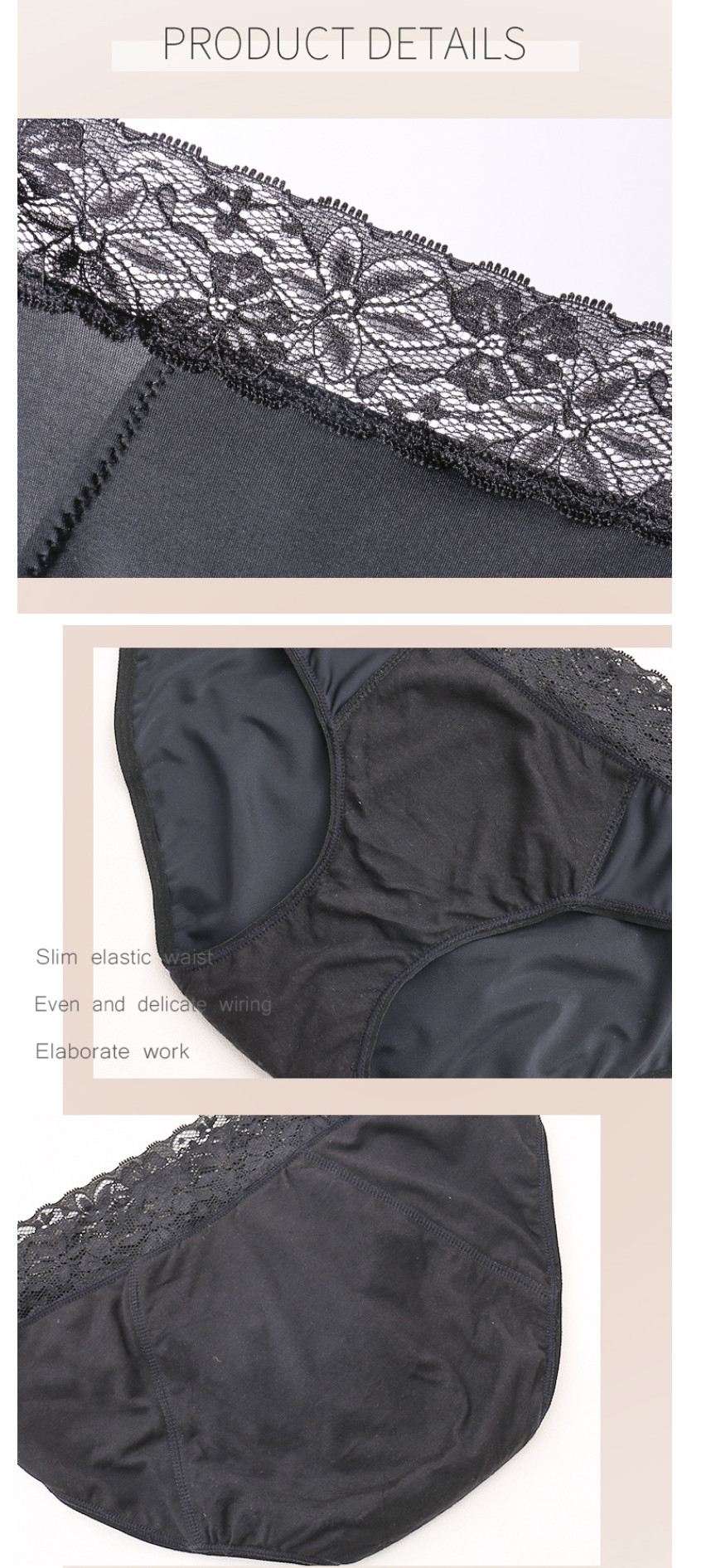 3xl 4x 5x Lace Period Panties Plus Size Sexy Mid Waist Absorbency 4 Layer Reusable