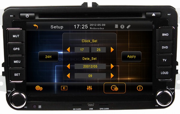 ouchuangbo car dvd navigation for Volkswagen Golf 5 with DVD MP4 media player