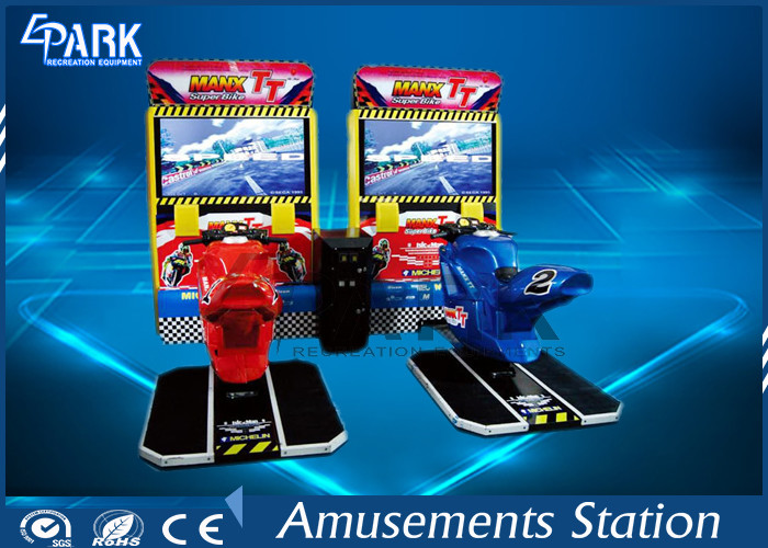 HD LCD Coin Operated Arcade Machines TT Motor Racing Simulator