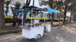 7 Speed Gear Disc Brake Stainless Steel Bike Food Cart
