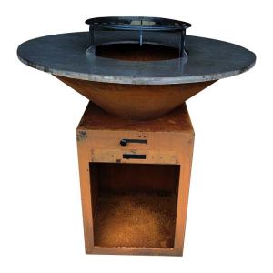China 120kg Steel BBQ Grill Corten Wood Burning Barbecue Grills Metal wholesale