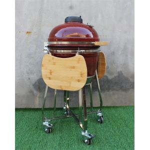 China 18 Inch Ceramic Kamado Charcoal Grill Tropical Red 48cm wholesale