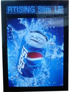 China Milk Tea Shop OEM Silver 30mm Magnetic LED Light Box wholesale