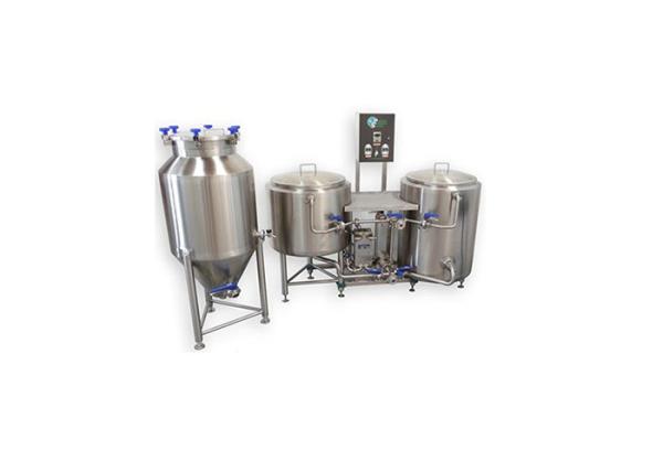 150L Stainless Steel Pilot Brewing Equipment 100% TIG Welding Tri Clamp