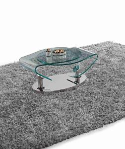 China Glass Spinning Table Stainless Steel Base Coffee Side Table OEM wholesale