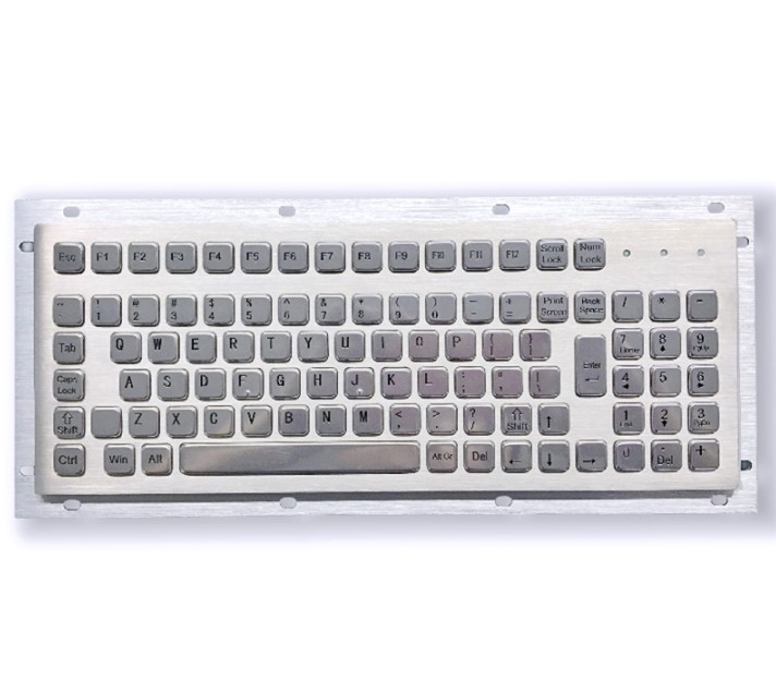 SUS304 Stainless Steel Panel Mount Keyboard Industrial Keyboard With Touch Pad