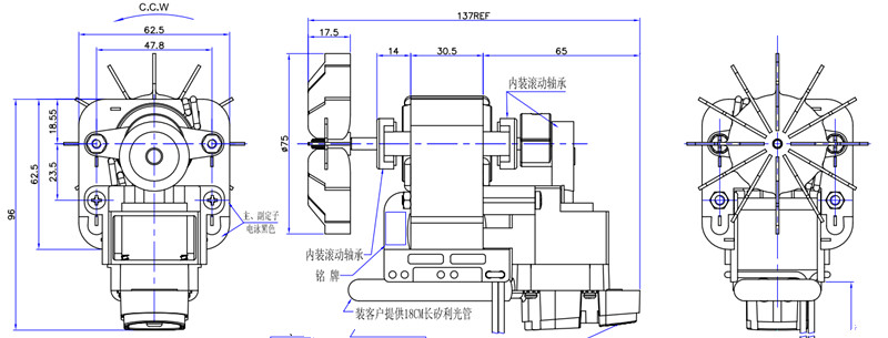 YJ62-30 Nebulizer Pump Motor Nebulizer Compressor 120V 60HZ Ball Bearings Long Life