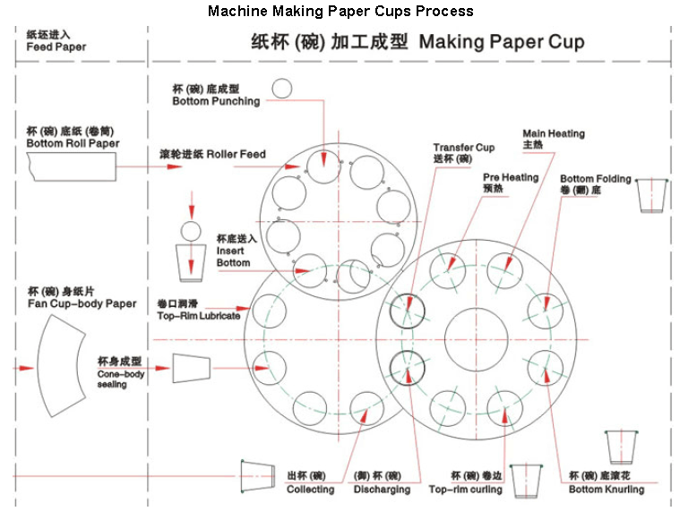 Full Automatic Paper Cup Machine ZB-09 ZB-12 150 - 350gsm Paper Cup Forming Machine