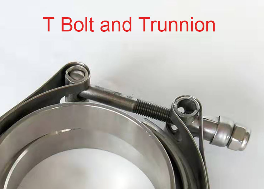 Exhaust System V Bend Heavy Duty Tube Clamps Stainless Steel Spot Welded