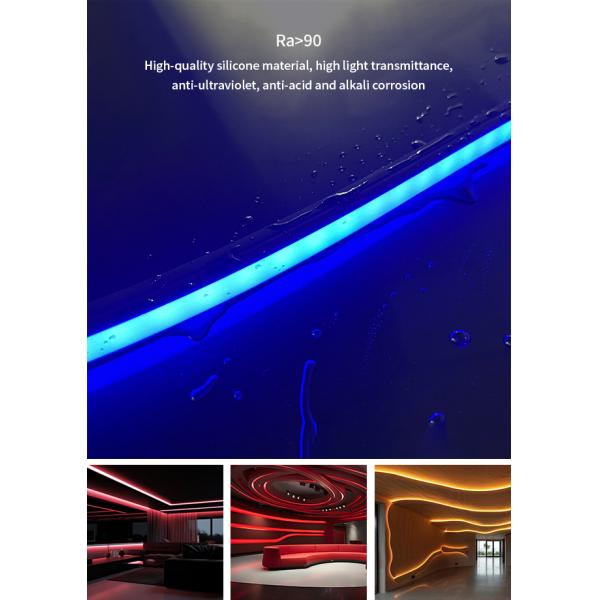 Full Black Neon Flex LED Strip 16*16 LED Neon Flex Warm White IP67 Waterproof