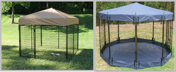 Portable Large Dog Pens For Outside , Animal Steel Dog Pen No Sharp Edges