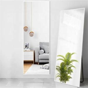 China Aluminium Color Frame Modern Full Length Rectangle Standing Metal Framed Floor Mirror wholesale