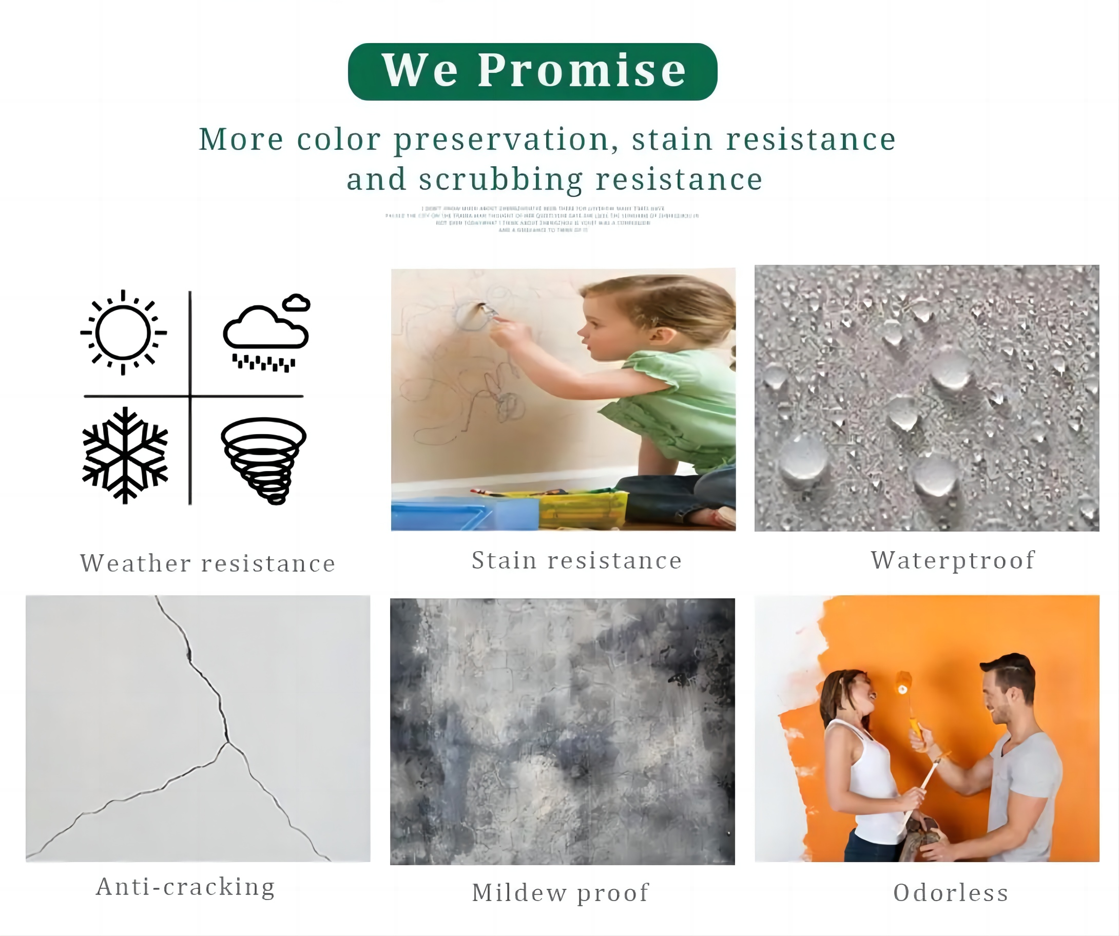 Brush Application Method Acrylic Adhesive Glue for Interior and Exterior Walls